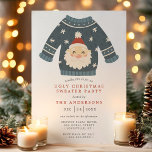 Santa Tacky Ugly Christmas Sweater Party Einladung<br><div class="desc">Santa Tacky Ugly Weihnachten Sweater Party Einladung. Personalisieren Sie dieses individuelle Urlaubsdesign mit Ihren eigenen Party-Details. Ideal für ein familiäres Weihnachtsessen oder für eine Corporate Feier!</div>