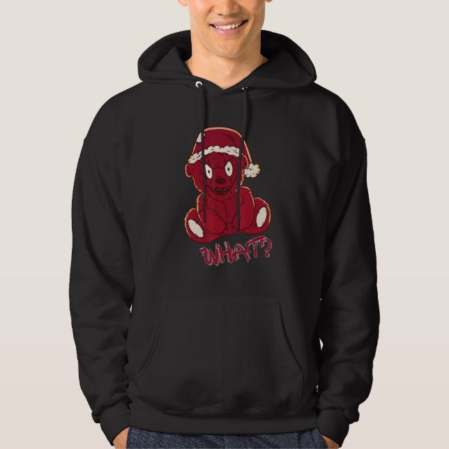 Santa Teddy Nightmare What Murderous Teddy Bear Hoodie (Vorderseite)