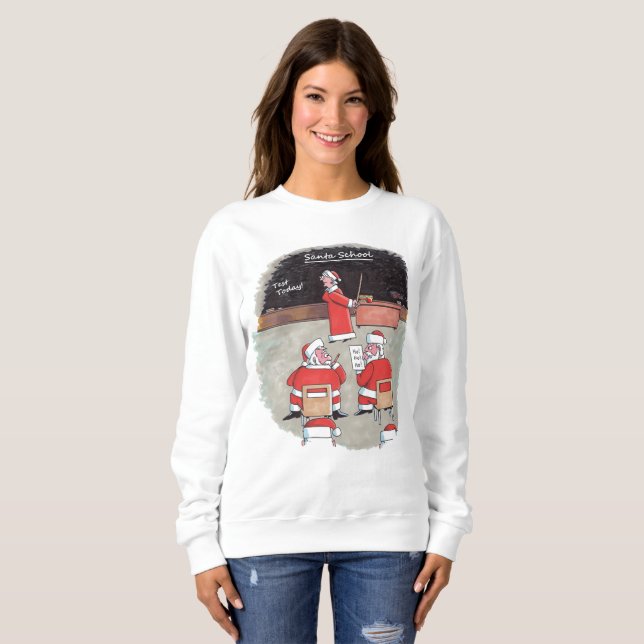 Santa Test Frauen weißes Sweatshirt (Vorne ganz)