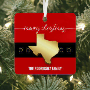 Santa Texas Belt Buckle Weihnachten Ornament Aus Metall