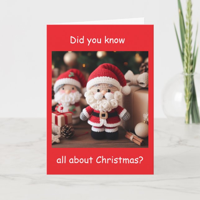 **SANTA THE JOKESTER" BEI CHRISTMAS! FEIERTAGSKARTE (Vorderseite)