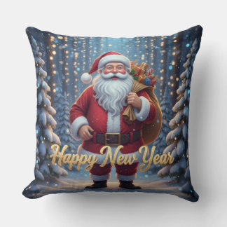Santa Throw Pillow | Happy New Year Magical Christ Kissen