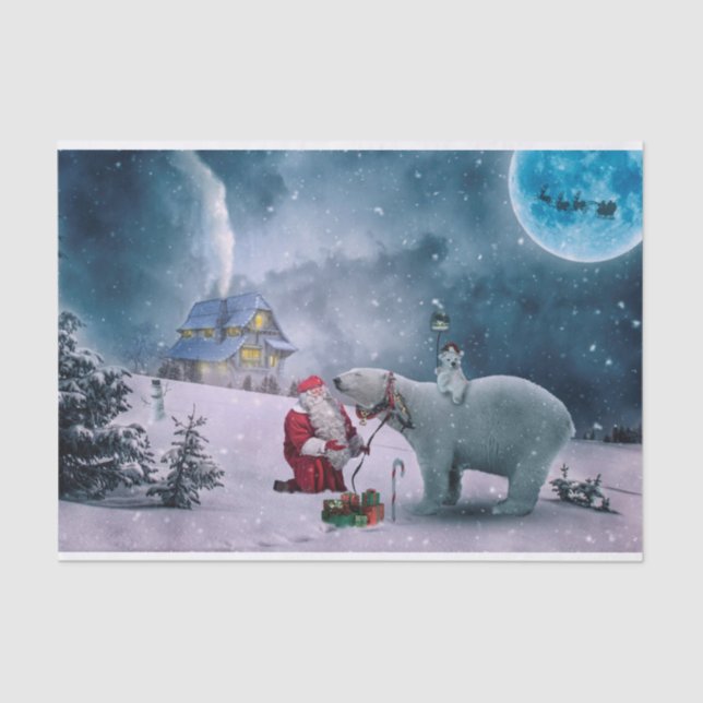 Santa Tissue Paper Seidenpapier (Vorderseite)