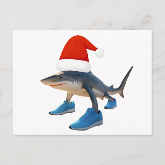 Santa Tralalero Tralala –Shark in Santa Hat Feiertagspostkarte