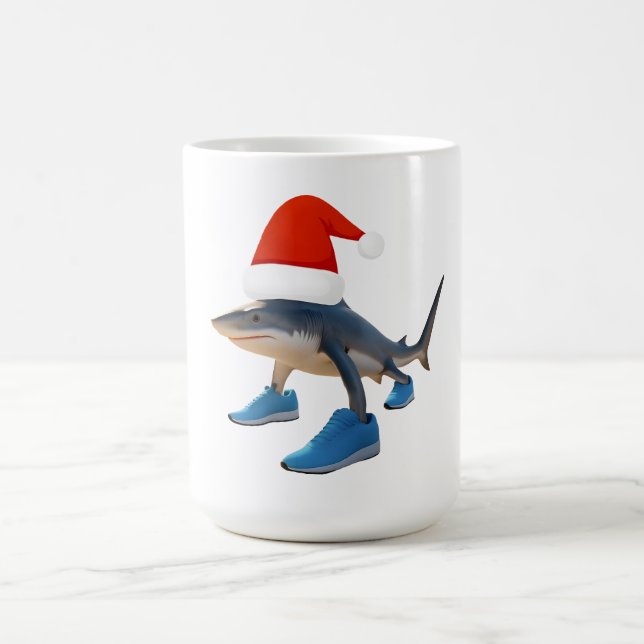 Santa Tralalero Tralala –Shark in Santa Hat Kaffeetasse (Mittel)