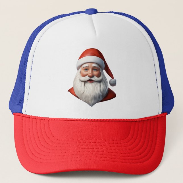 Santa Trucker Hat | Weihnachtsmäntel | Hasen | San Truckerkappe (Vorderseite)