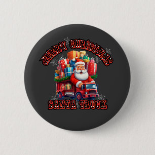 Santa Trucker Kinder Weihnachten Feiertage Magie Button