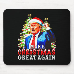Santa Trump 45-47 Weihnachten Pajamas Make Christm Mousepad