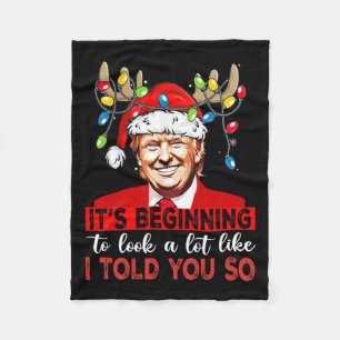Santa Trump beginnt, so auszusehen, wie ich es sag Fleecedecke
