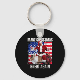 Santa Trump Tanz Mach Weihnachten wieder großartig Schlüsselanhänger