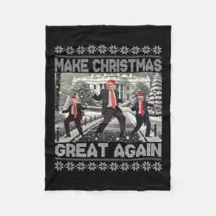 Santa Trump-Tanz macht Weihnachten wieder großarti Fleecedecke