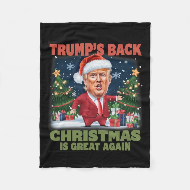 Santa Trump-Tanz macht Weihnachten wieder großarti Fleecedecke (Vorderseite)