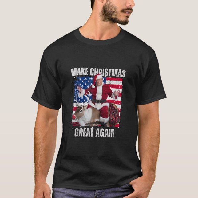 Santa Trump-Tanz macht Weihnachten wieder großarti T-Shirt (Vorderseite)