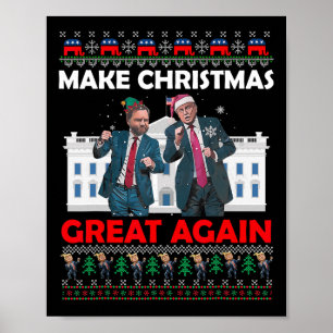 Santa Trump Tanz Weihnachten wieder großartig Weih Poster
