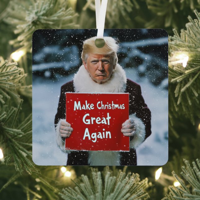 Santa Trump: "Weihnachten wieder großartig machen" Ornament Aus Metall (InSitu)