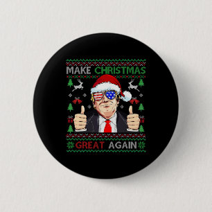 Santa Trump Weihnachten wieder großartig Weihnacht Button