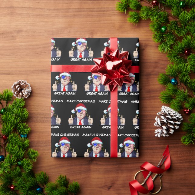 Santa Trump Weihnachten wieder großartig Weihnacht Geschenkpapier (Feiertagsgeschenk)