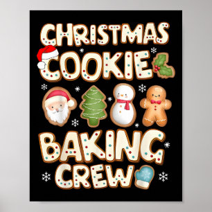 Santa-Truppe Schneemann Lebkuchen Weihnachtsplätzc Poster