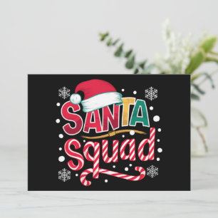 Santa-Truppe Weihnachts-Truppe Familie Matching Sa Feiertagskarte