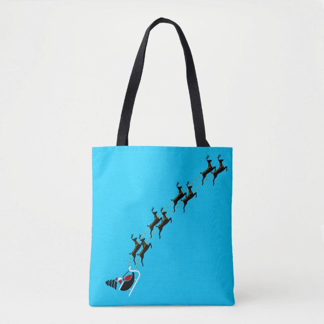 Santa Turquoise Tote Bag (Vorderseite)