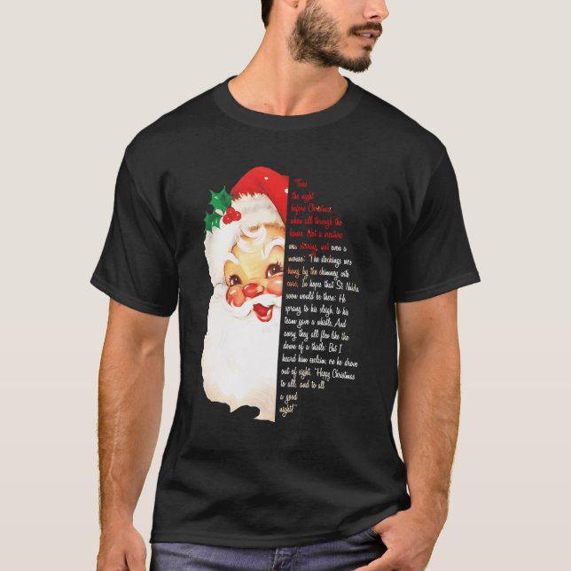 Santa Twas die Nacht vor Weihnachten Match Paj T-Shirt (Vorderseite)