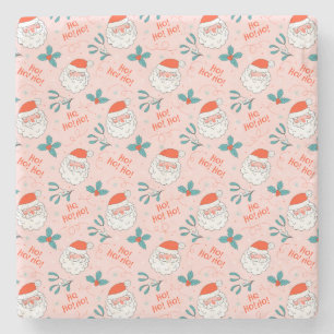 Santa überall drucken Joful Greetings Collection Steinuntersetzer