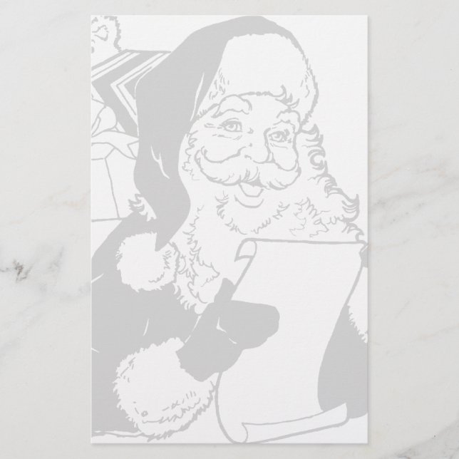 Santa überprüft seine Liste (Vorderseite)