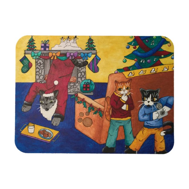 Santa Überraschung Magnet (Horizontal)
