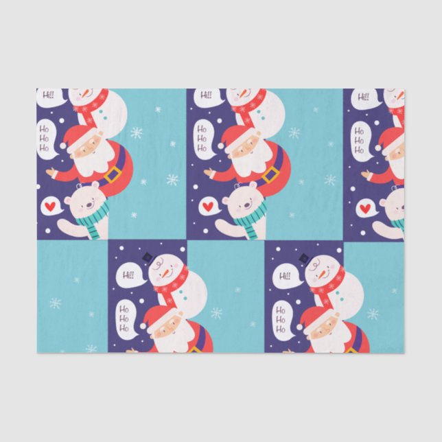 Santa und Crew Seidenpapier (Vorderseite)