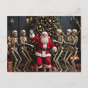 Santa und die Tanzskelette Postkarte