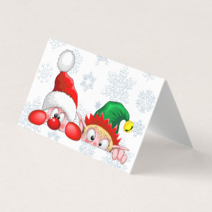 Santa und Elf Niedliche und lustige Charaktere pin