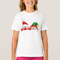 Santa und Elf Niedliche und lustige Charaktere pin