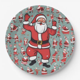 Santa und Elfen Pappteller