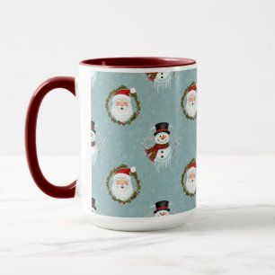 Santa- und Frosty-Weihnachtstasse Tasse