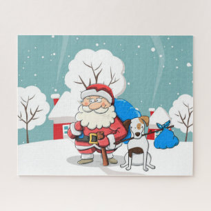 Santa und Hund Puzzle