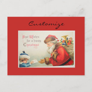 Santa und Junge Vintage Nostalgie Weihnachten