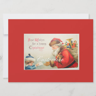 Santa und Junge Vintage Nostalgie Weihnachten