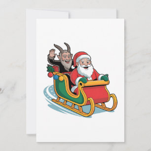 Santa und Krampus Böse Dunkle Weihnachten Horror X Karte