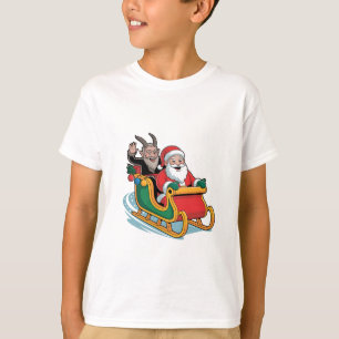 Santa und Krampus Böse Dunkle Weihnachten Horror X T-Shirt