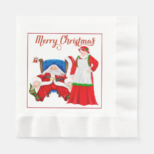 Santa und Mrs Claus Christmas Napkins Serviette