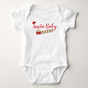 Santa und Reindeer Baby Strampler