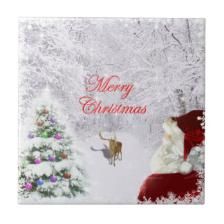 Santa und Reindeer Fliese