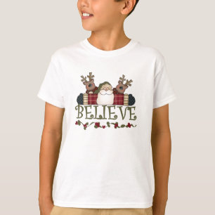 Santa und Reindeer glauben T-Shirt