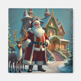 Santa und Reindeer Magnet