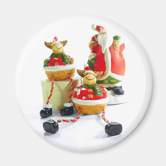 Santa und Reindeer Magnet (Vorne)