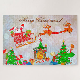 Santa und Reindeer Puzzle