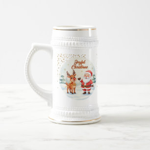 Santa und Rentier Freude Tasse – Süße Feiertags-Ta