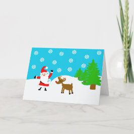 Santa und Rudolph Feiertagskarte