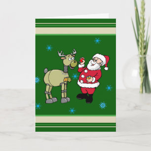 Santa und Rudolph Grußkarte Feiertagskarte