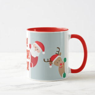 Santa und Rudolph Holiday Tasse